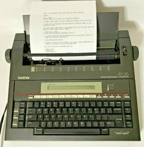Brother AX-26 Electronic Word Processing Typewriter - Works Well