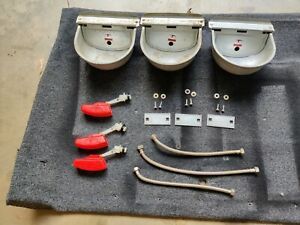3x Little Giant 88SW Galvanized Steel Automatic Stock Waterer 800 oz.
