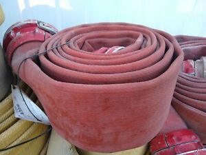 Used 5&#034; Red Fire Hose 10&#039; Long 7.75&#034; Wide Rubber Boat Dock Bumper Guard Mooring