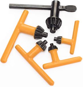 QLNE 5 Sizes Drill Chuck Key Wrench,  Drill Press Chuck Key, Electric Drill Clam