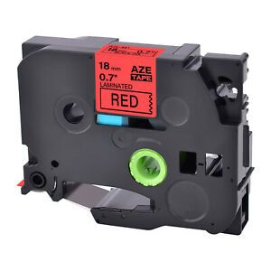 1PK Fits Brother P-Touch TZ-441 TZe-441 Black on Red Label Tape 0.7&#034; 18mm