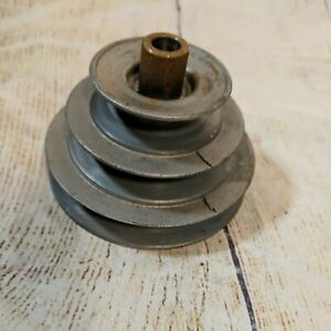 Unbranded Vintage Step Pulley - 3 Groove - All Metal 3 3/8&#034; Diameter MAX