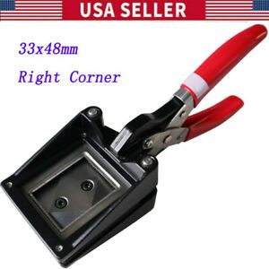 US 33x48mm Right Corner Hand Held Passport ID License Photo Punch Cutter Trimmer