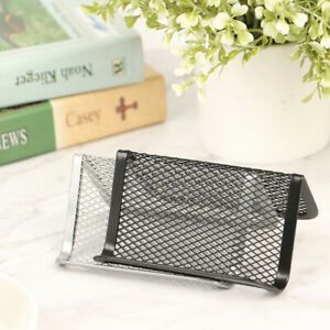 Metal Mesh Portable Business Card Holder Display Stand Home Desk Storage StandVV