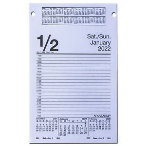 2022 At-A-Glance E458-50 Daily Calendar Refill, 5 x 8&#034;