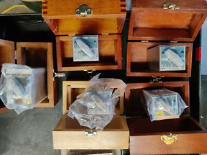 Brown &amp; Sharpe- 4 Magnetic Blocks - 1 Magnetic V Block in wooden boxes.