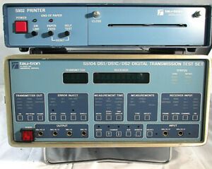 Tau-Tron S5104 DS1/DS1C/DS2 Digital Transmission Test Set w/ 5902 Printer~ PARTS