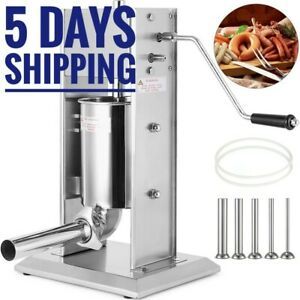 10L 15L Manual Sausage Stuffer Meat Filler Maker StainlessSteel Vertical Grinder