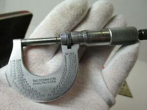 STARRETT # 230 OD Micrometer, 0&#034; - 1&#034; Range x .0001&#034;, Carbide, Ratchet, Case, EC