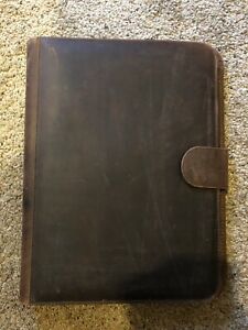 Genuine Leather Business Portfolio, Organizer, 8.5x11 Legal Pad, iPad