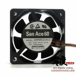 #LL 1PC NEW Fan  SANYO 109R0612J411 12V 0.47A 6CM 6025  Free shipping