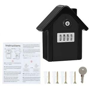 Wall-Hanging Zinc Alloy Anti-Thief 4-Digit Password Key Storage Box Kit Security