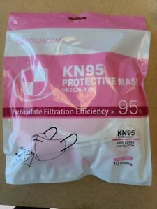 Powecom EUA Authorized Pink Protective Filtration Face Mask 10pc Per Bag