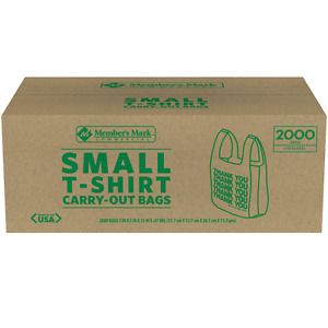Member&#039;s Mark Small T-Shirt Carry-Out Bags (2,000 ct.)