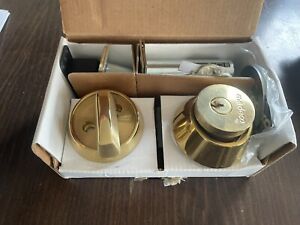 Medeco Maxum Deadbolt Assa Abloy Open Box Gold Tone