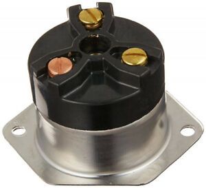 Hubbell HBL7557 Locking Flanged Receptacle, 3 Pole and 3 Wire, 10 amp 250V/15