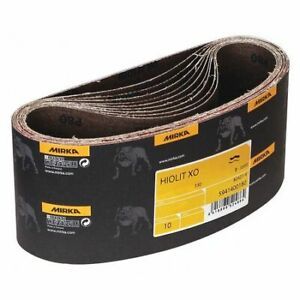 MIRKA 57-4-24-060T Sanding Belt, 4&#034; W, 24&#034; L, 60 Grit, Hiolit X