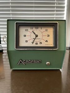 Acroprint 200R4 Electric Time Recorder Employee Punch Clock - No Key