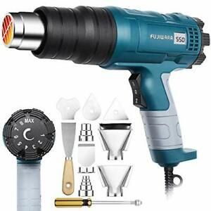 Heat Gun Kit 1500W Variable Temperature with Digital Display5 NozzlesHot Air ...