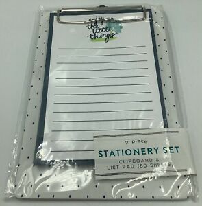 2 Piece Stationery Set Clipboard &amp; List Pad (80 Sheets)