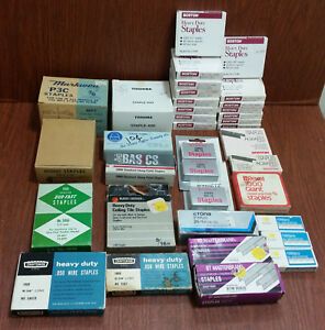 NOS Big Lot Vtg BOSTON &amp; MORE Staples New &amp; Partial Boxes Asst Sizes Wholesale