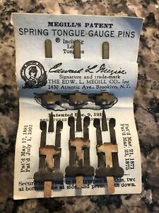 Megill’s Spring Tongue Gauge Pins for Letterpress Printing Presses - Set of 3