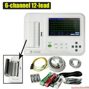7&#034; Digital Touch 6 Channel 12 Lead ECG EKG Machine Electrocardiograph + Software