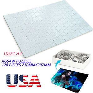 US Stock - 10set A4 Sublimation Blanks Jigsaw Puzzles 120 Pieces 210mmx297mm