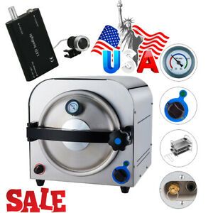 14Liter Dental Autoclave Steam Sterilizer Sterilization with Free Led Head Light