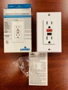 NEW Leviton Ground Fault Circuit Interrupter WHITE GFCI Duplex Receptacle