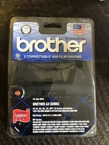 NEW 2-Pack Brother 1230 Black Correctable 1030 Film Ribbons Factory Sealed