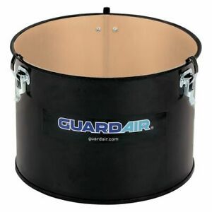 GUARDAIR N050 Open Head Vacuum Drum, Steel, 5 gal, Unlined, Black