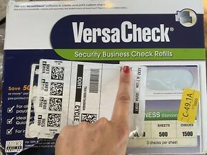 VersaCheck Business Refill Form 3000  Blue 1500 Total Checks Box of 500 sheets