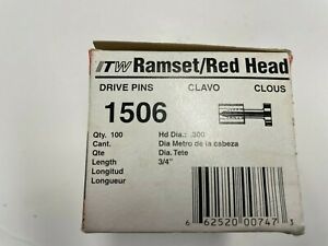 qty=100 RAMSET 1506 3/4&#034; long .300 head Drive Pins,