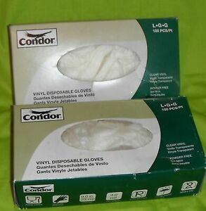 Condor Vinyl Gloves Large 2 boxes-NEW!