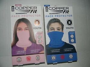 Copper Fit Guardwell Face Protector Youth Mask Blue Or Pink New