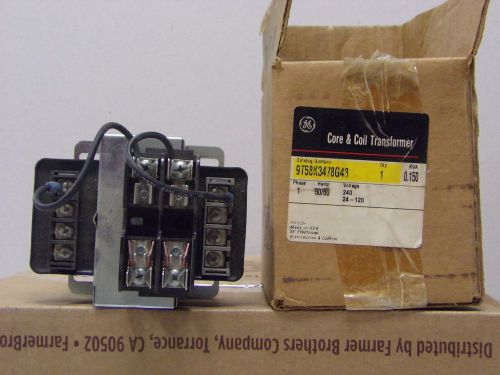 GE CORE AND COIL TRANSFORMER 9T58K3478G43 1 PH .150 KVA  NEW IN BOX
