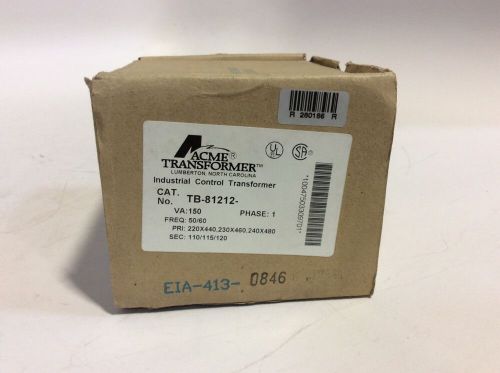 Acme control transformer tb-81212 power supply new for sale