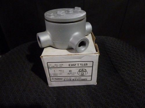 APPLETON ELECTRIC GRT50  I/2 INCH CONDUIT OUTLET BOX  IRON   NOS