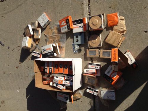 Huge Lot Of WIREMOLD Electrical HARDWARE Plug Boxes Etc Look!