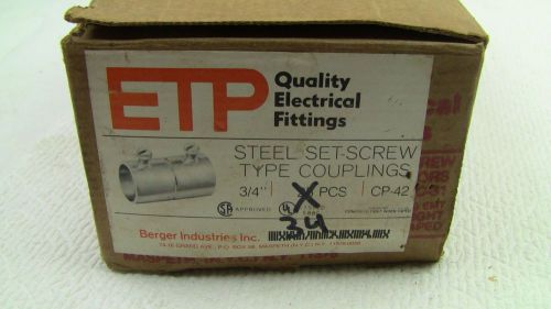 Etp 1/2 conduit coupling  set screw 34 count for sale