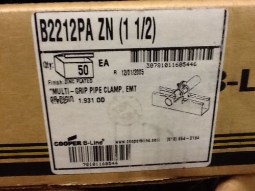 Cooper b-line b2212pa zn 1 1/2 strut clamp for sale