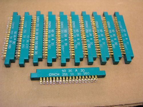 Cinch PCB card connector, Series 251, PN: 50-36A-30, used, good condition S675
