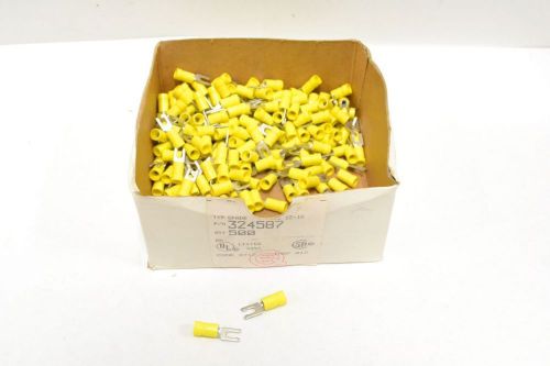 Lot 125 new amp 324587 connecting terminal crimp spade fork yellow b293028 for sale