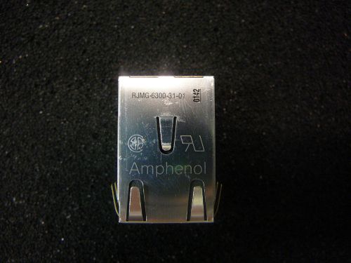 Amphenol rj45 mod jack w/integrated 10/100 base tx lan ethernet magnetics *new* for sale