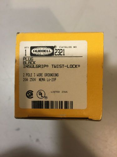 Hubbell hbl2321 20a 250v twist-lock plug - listing is for one plug - two avail for sale