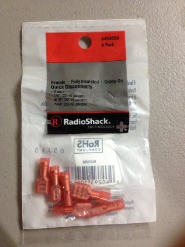 Radioshack crimp-on quick-disconnects (6-pack) for sale