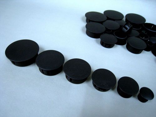 Black nylon hole plug button cover asso.10mm - 30mm #ca-5 total 30 pcs for sale
