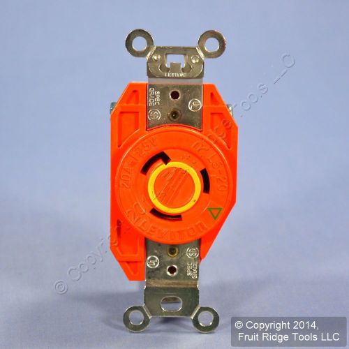 Leviton Orange ISOLATED GROUND L5-20 Locking Receptacle Outlet 20A Bulk 2310-IG