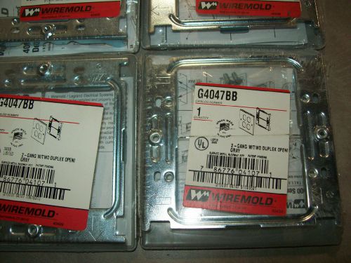 **NEW***Wiremold G4047BB 4047 Series Faceplates w/two duplex opennings